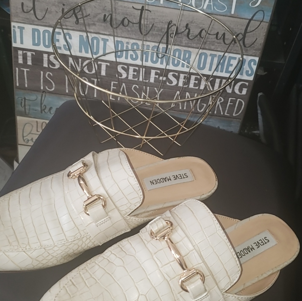 Steve Madden Crocidille Loafer Slides Size 9.5 - image 3